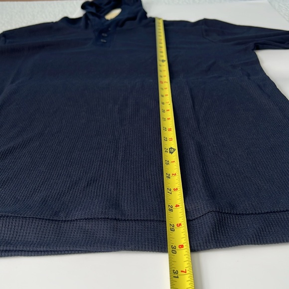 TRUE ROCK Hooded Henley Lightweight Men’s Navy Knit Top XXL - NWT - Picture 4 of 8